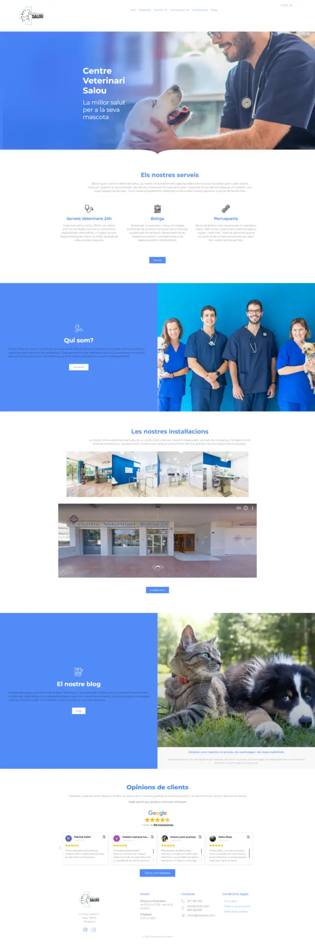 Veterinary center located in Salou